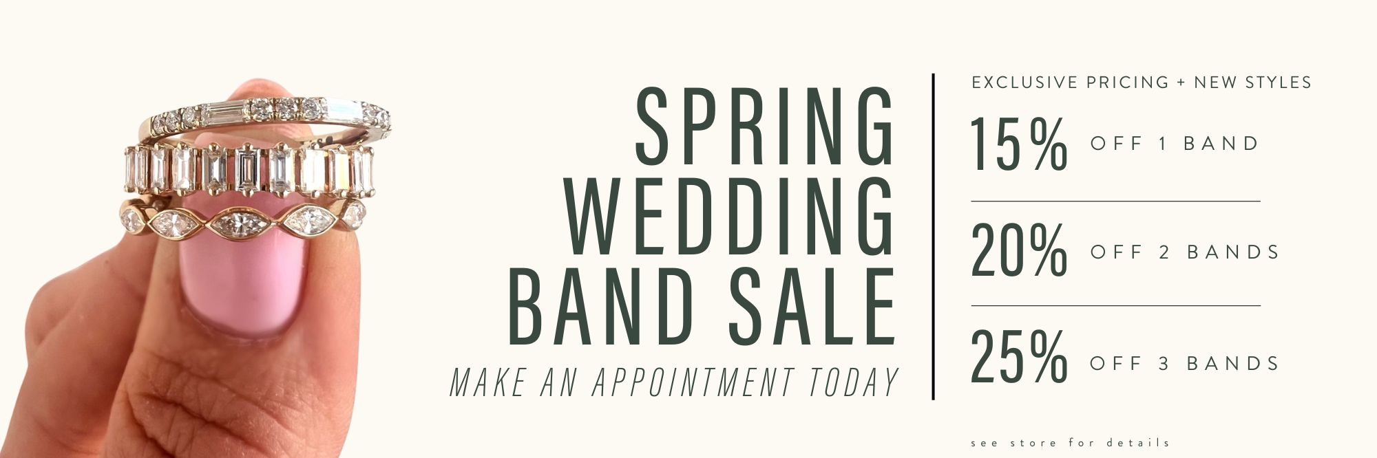 Spring Wedding Band Sale